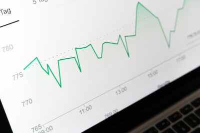 Line graph showing volatility